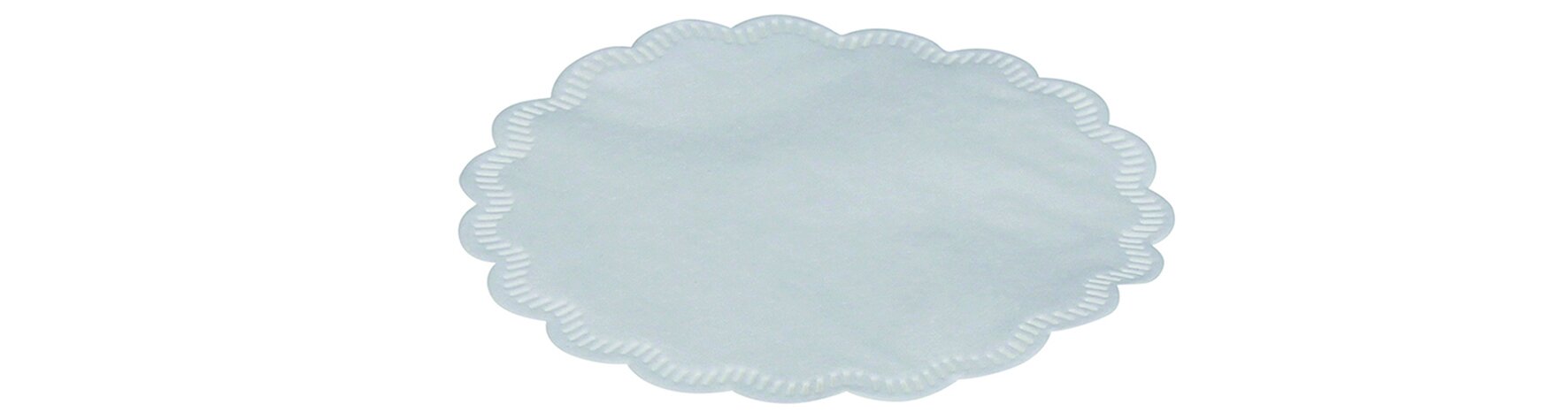 Untersetzer Papier, weiss, rund, Ø 9 cm