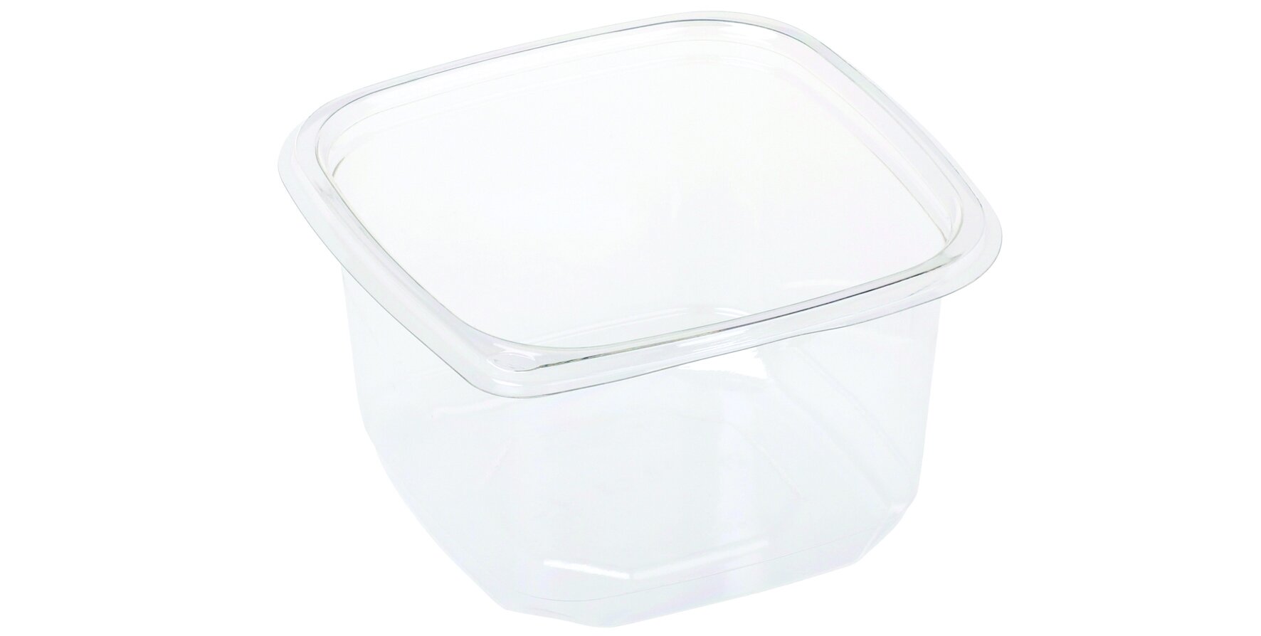Schale PET, transparent, quadratisch, 250 ml