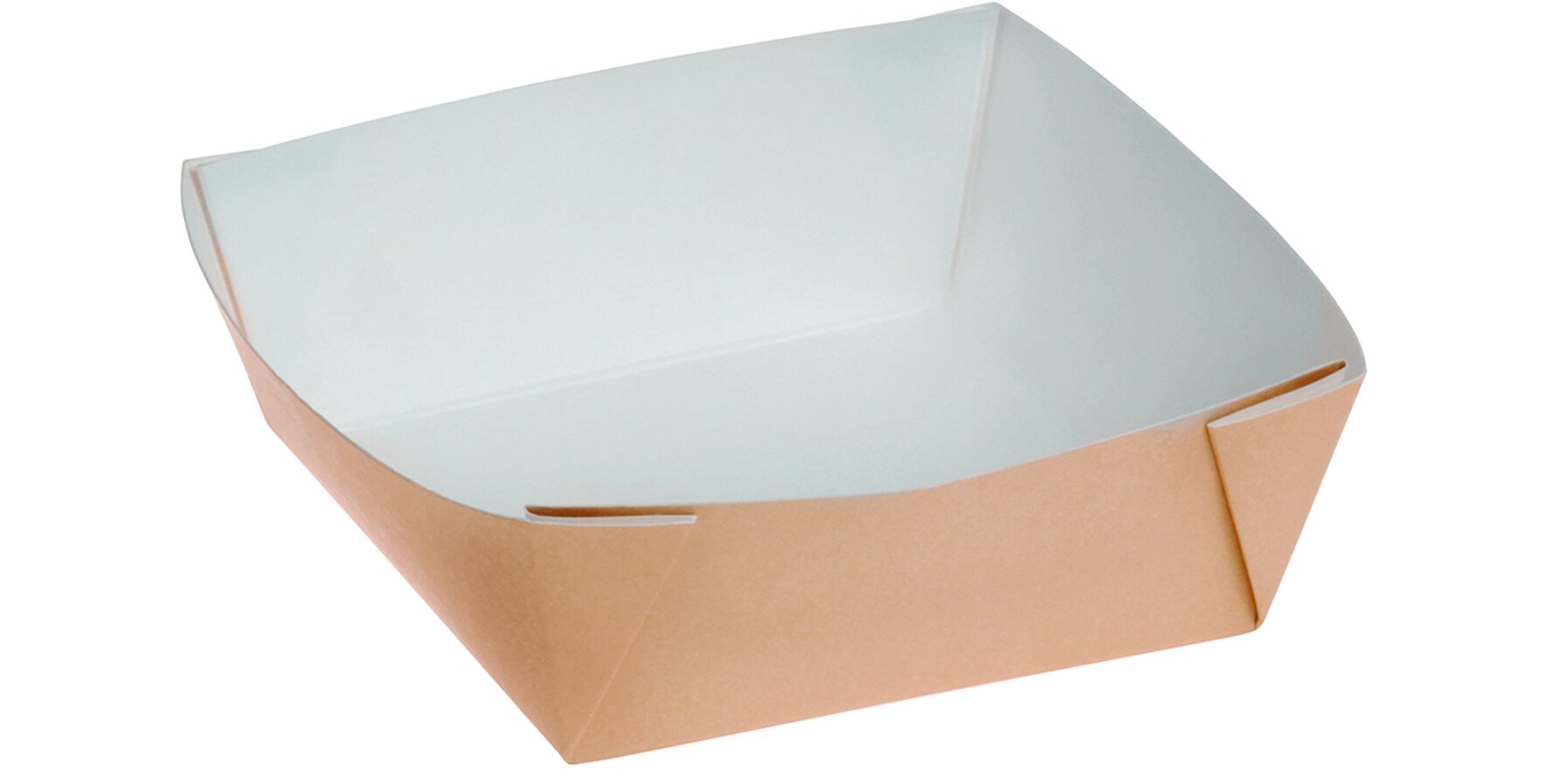 Box suplesse Karton/PE, braun/weiss, quadratisch, 17.7 x 17.7 x 10 cm