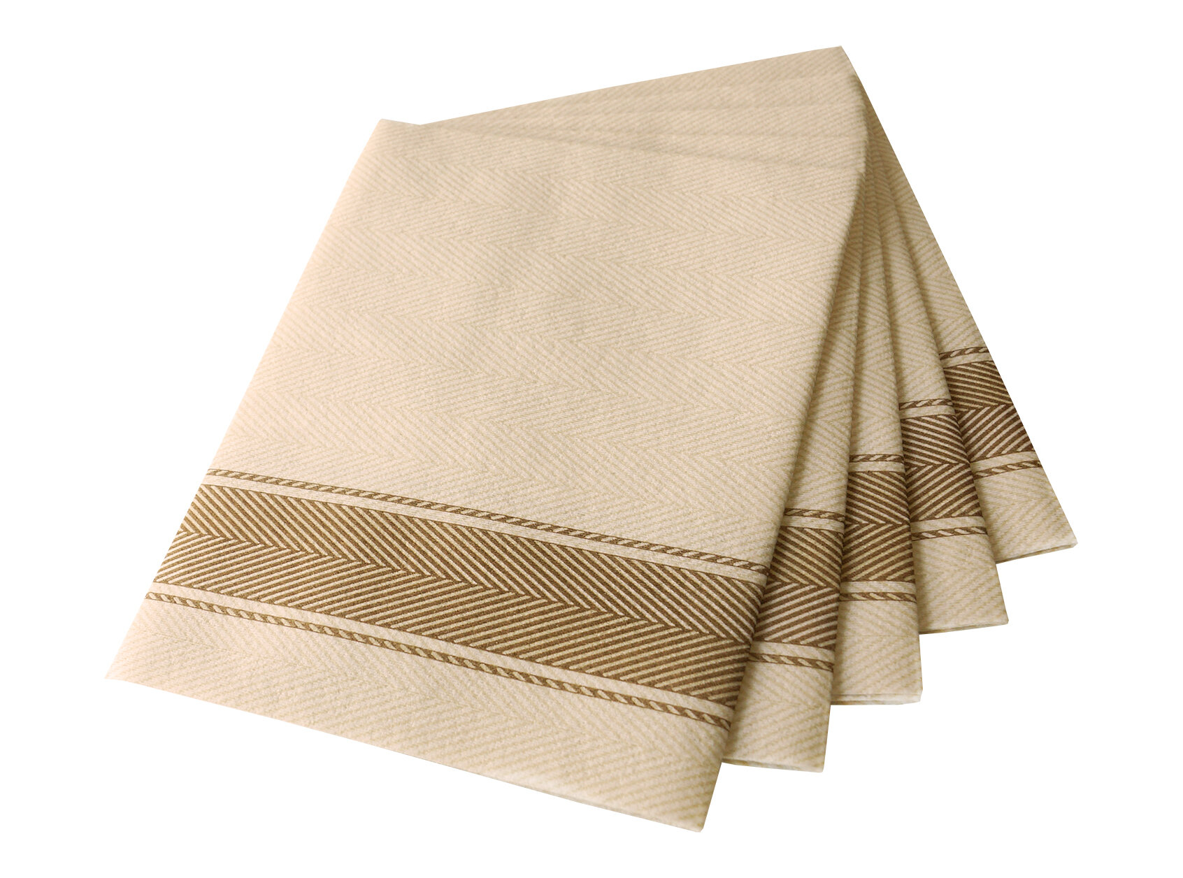 Serviette suplesse Airlaid, beige/braun, 1/4-Falz, 30 x 40 cm