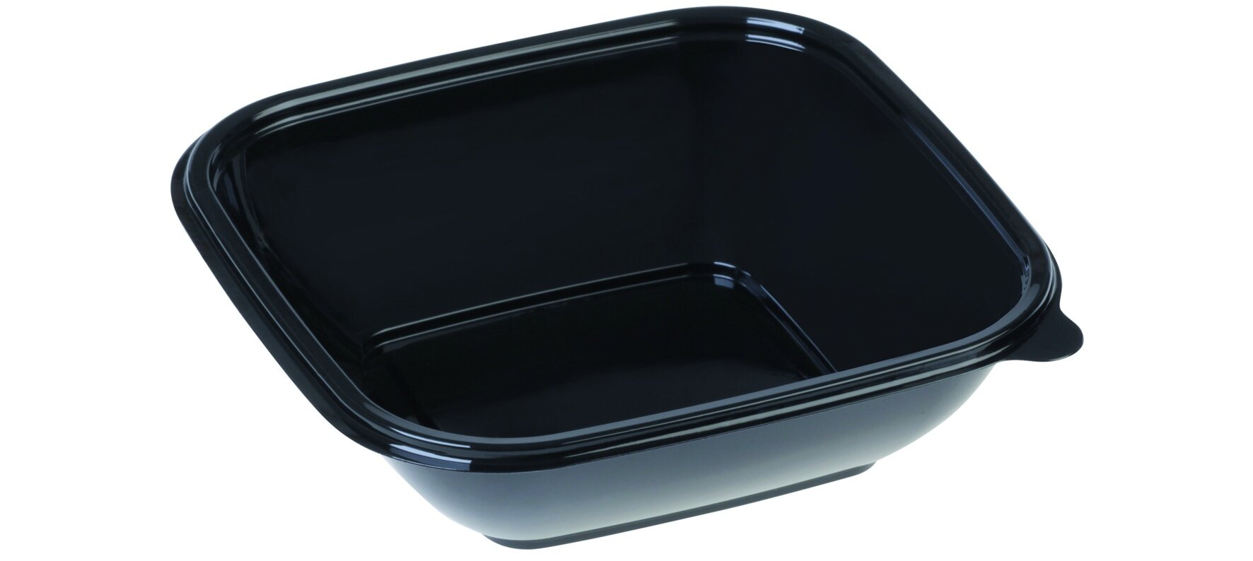 Salatschale "Optima", schwarz  rPET, 500 ml, 175x175x35mm