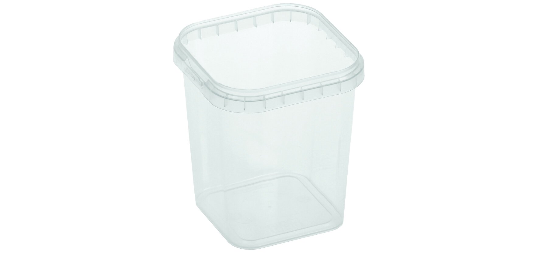 Schale PP, transparent, quadratisch, 365 ml