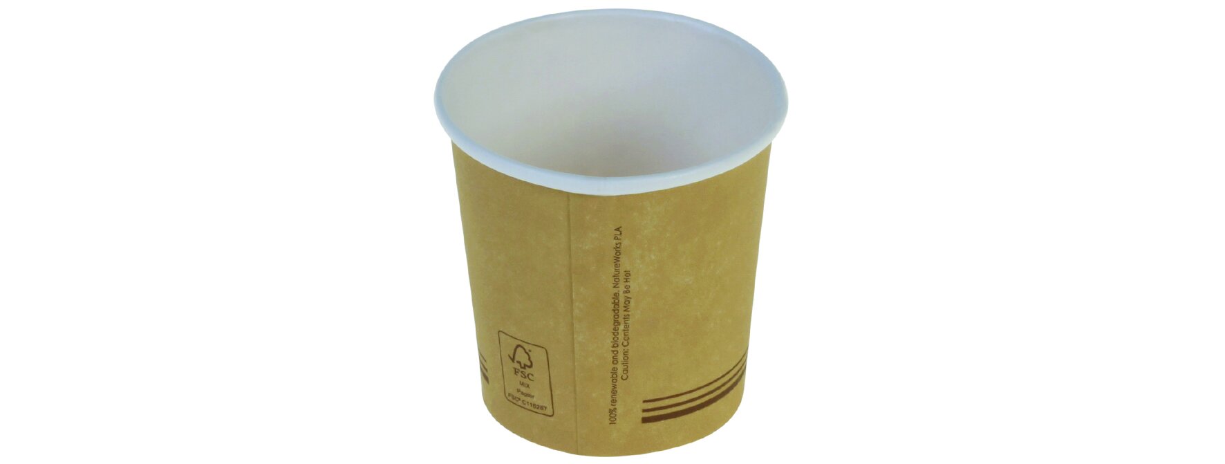 Becher naturesse Karton/PLA, braun, 1 dl