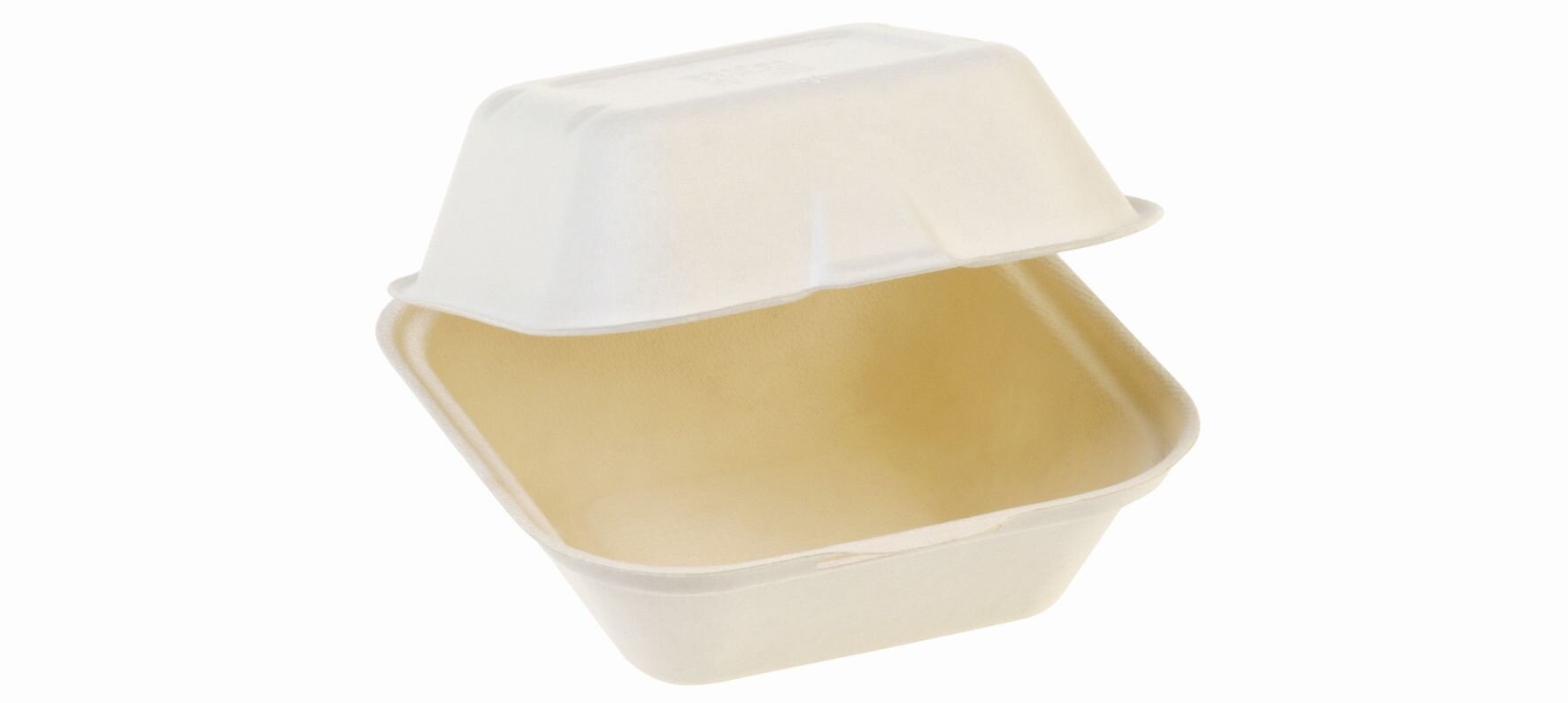 Burger-Box naturesse Zuckerrohr, weiss, 15 x 15 x 7.7 cm