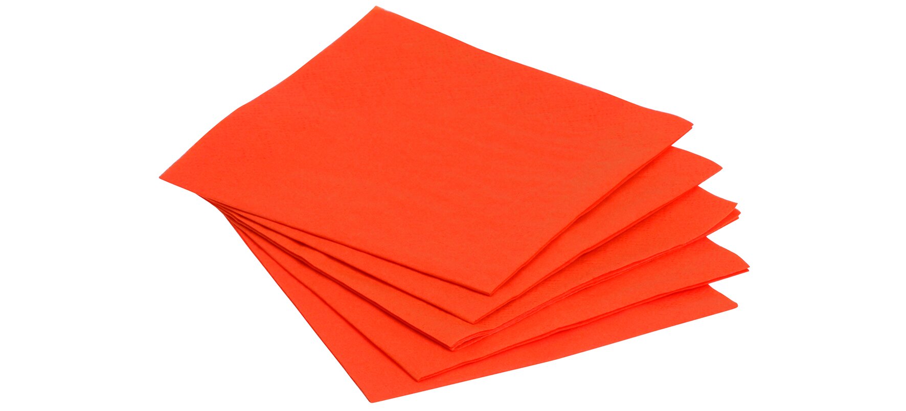 Serviette suplesse Papier, orange, 3-lagig, 1/4-Falz, 24 x 24 cm