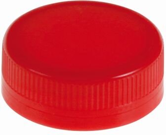 Deckel mit Erstöffnungsgarantie Square HDPE, rot
