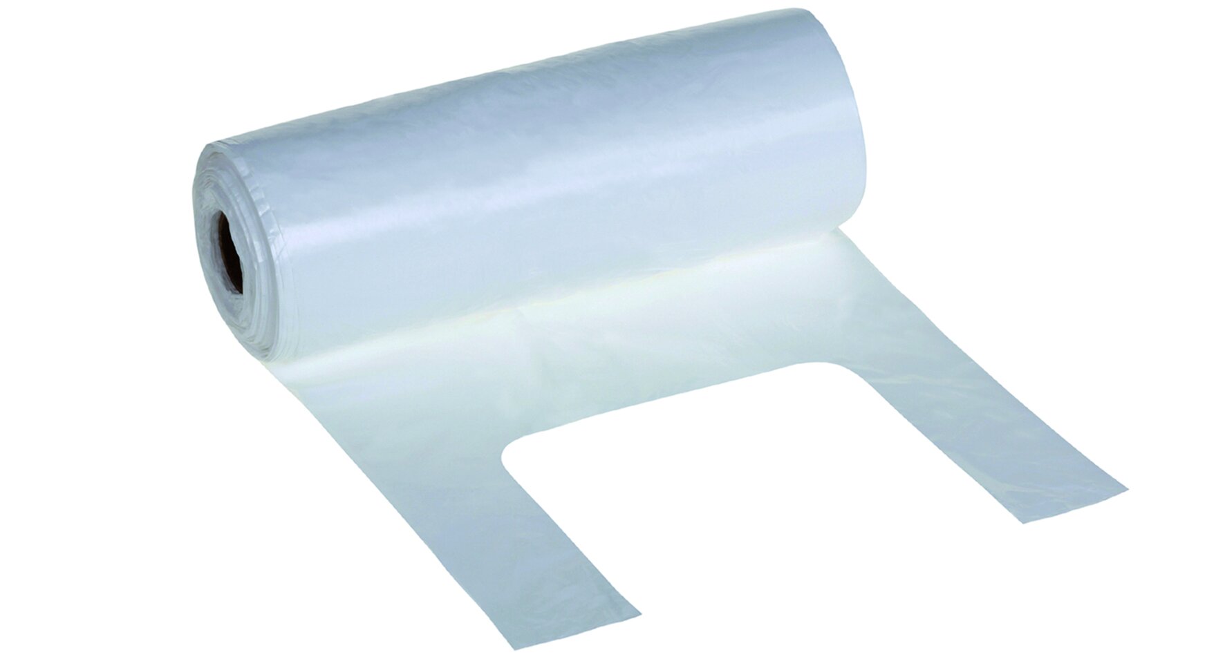 Knotenbeutel HDPE weiss 10my, 22x45+110cm, 200 Stk/Rl