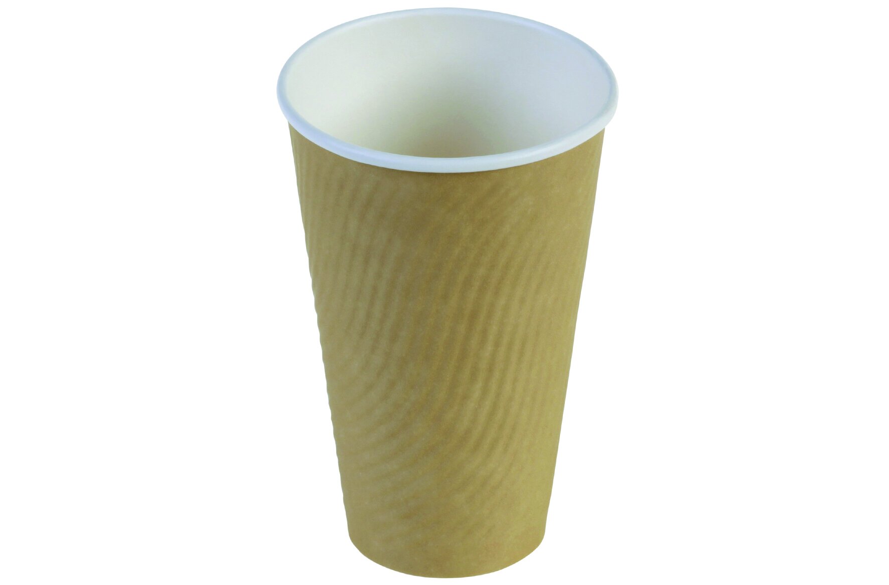 Becher doppelwandig naturesse Karton/PLA, braun, geprägt, 4 dl