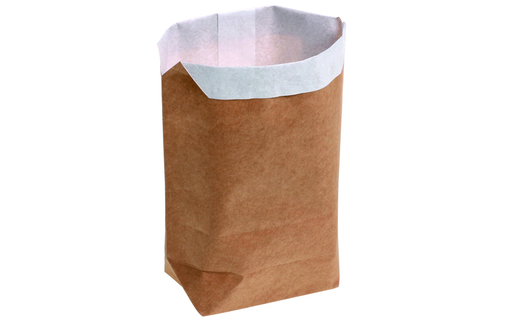 Beutel suplesse Papier, braun/weiss, 14 x 18 cm
