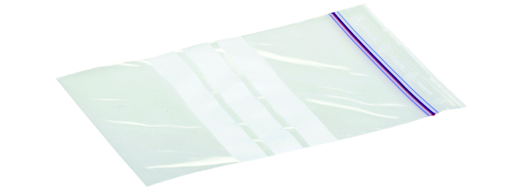 Druckverschlussbeutel LDPE, transparent, mit Beschriftungslinien, 12 x 17 cm