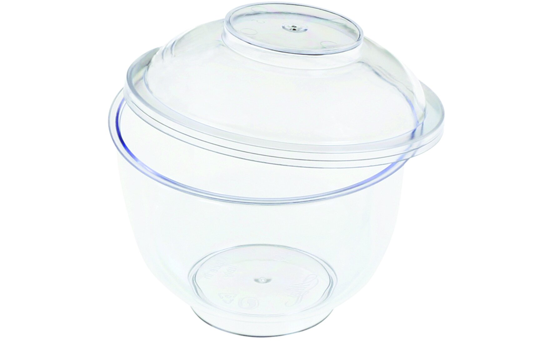 Becher mit Deckel PS, transparent, rund, 120 ml