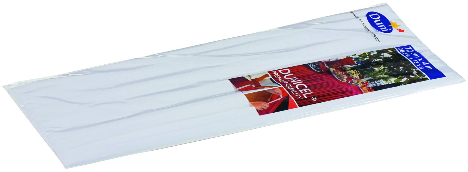 Tischrock selbstklebend suplesse Duniciel, weiss, 400 x 72 cm