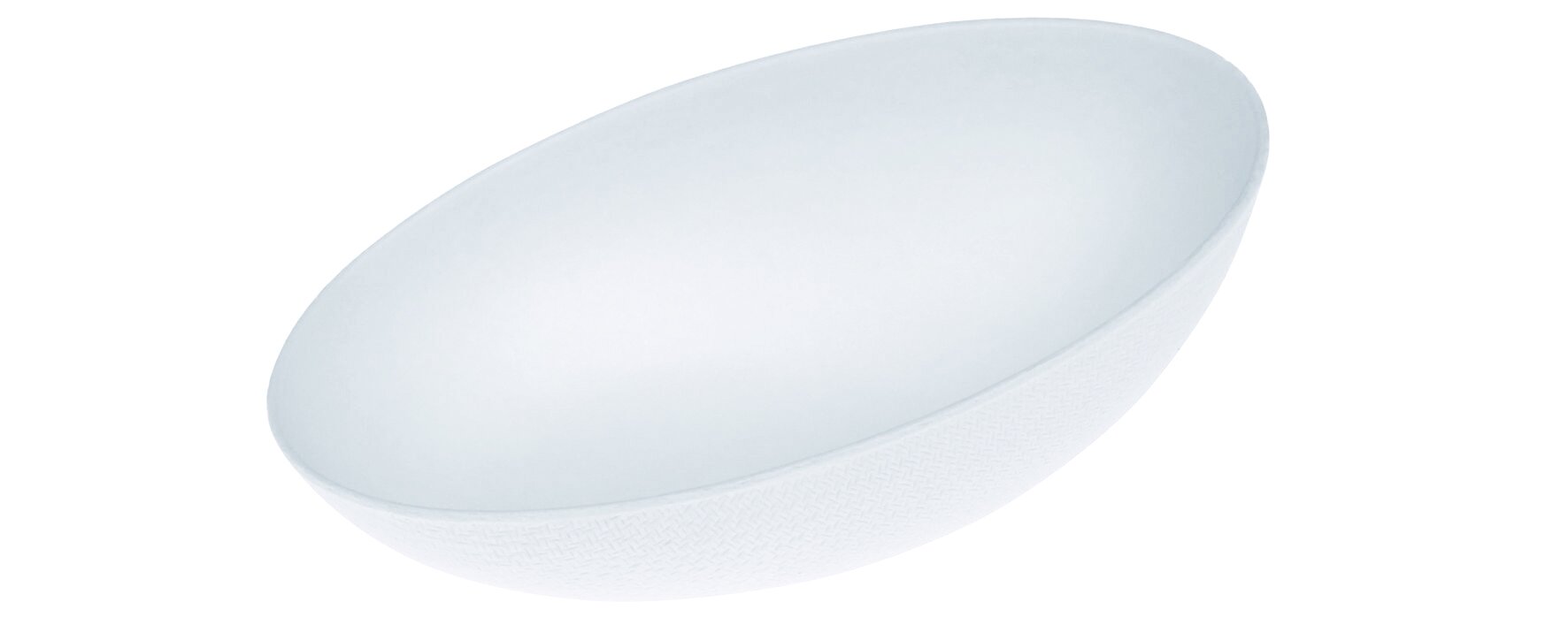 Dipschale naturesse Zuckerrohr, weiss, oval, 150 ml