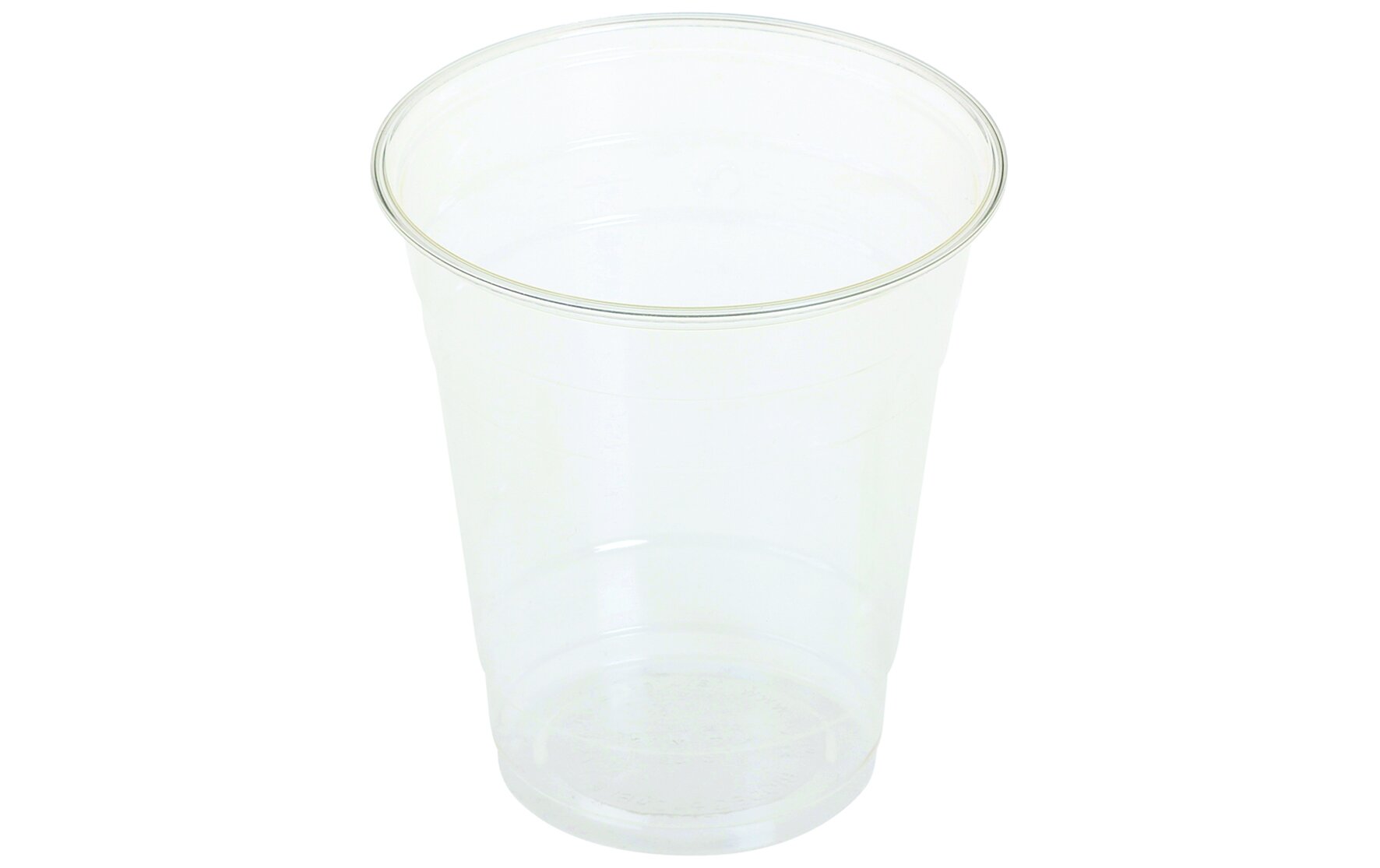 Trinkbecher mit Schaumrand geeicht naturesse PLA, transparent, 3 dl