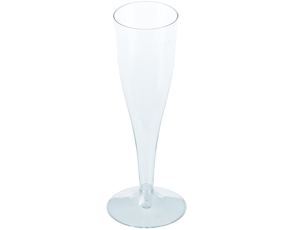 Sektglas geeicht SUP-Logo PS, transparent, 2-teilig, 1 dl