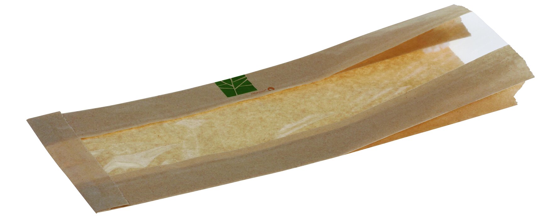Sandwichbeutel mit Sichtfenster naturesse PaperWise/PLA, 33 x 12 cm