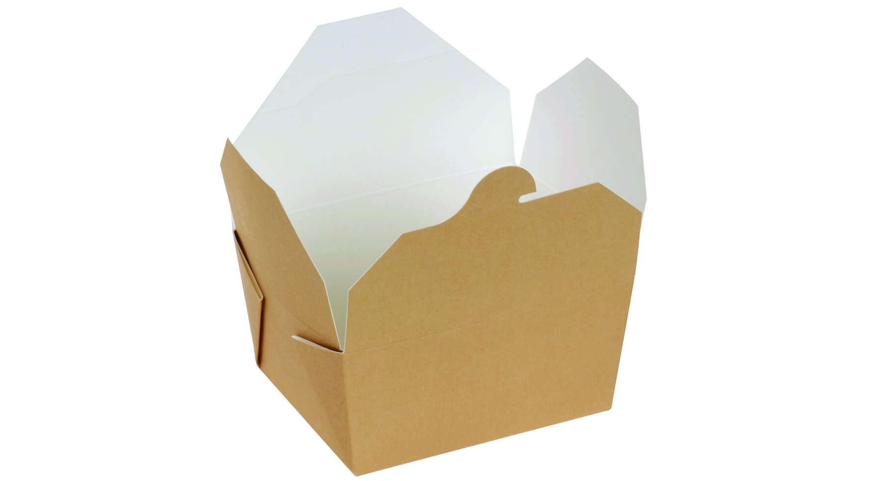 Take-away-Schachtel naturesse Karton/PLA, braun/weiss, 780 ml