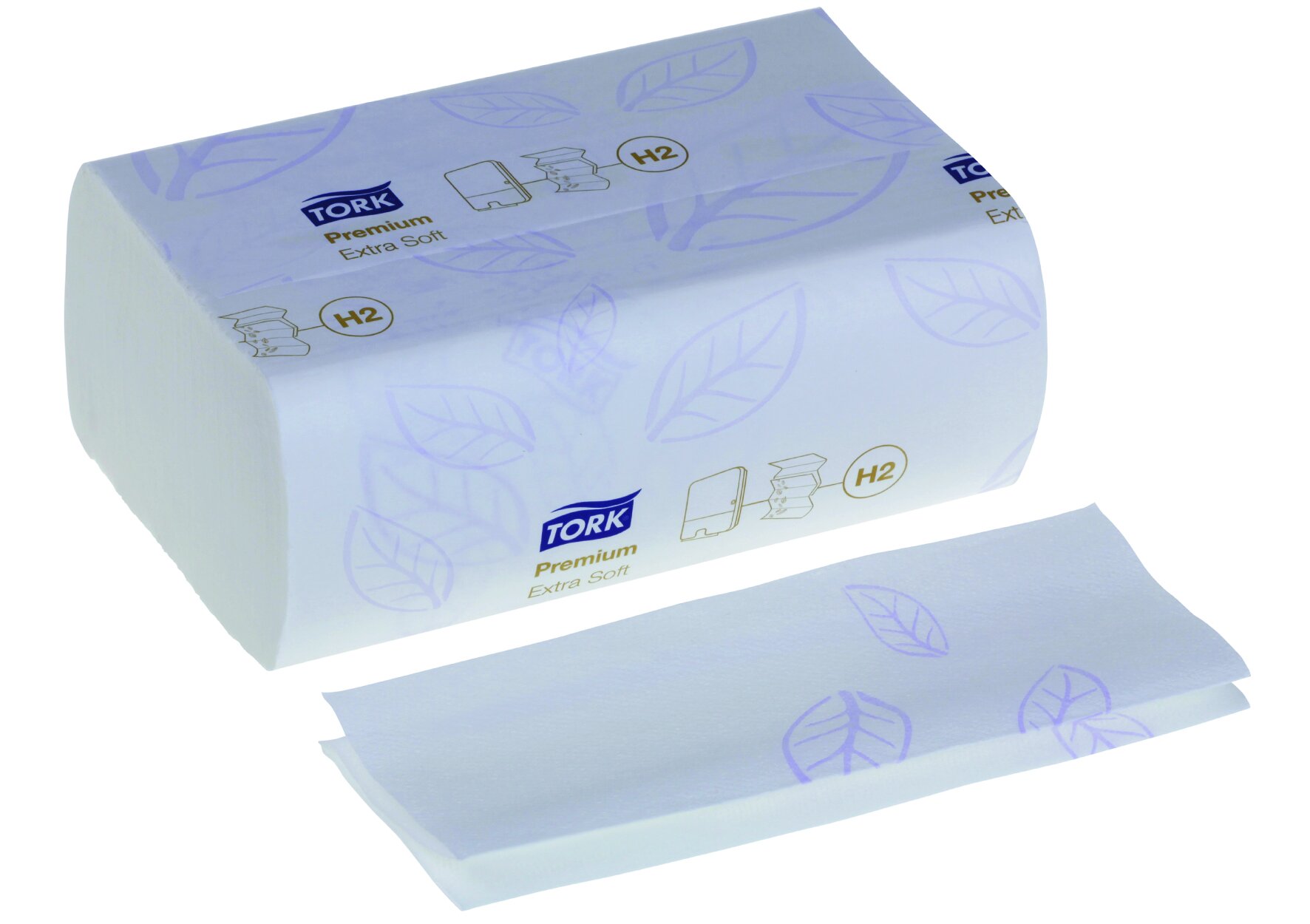 Papierhandtuch Tork, weiß 2-lagig, W-Falz, 34 x 21,2 cm