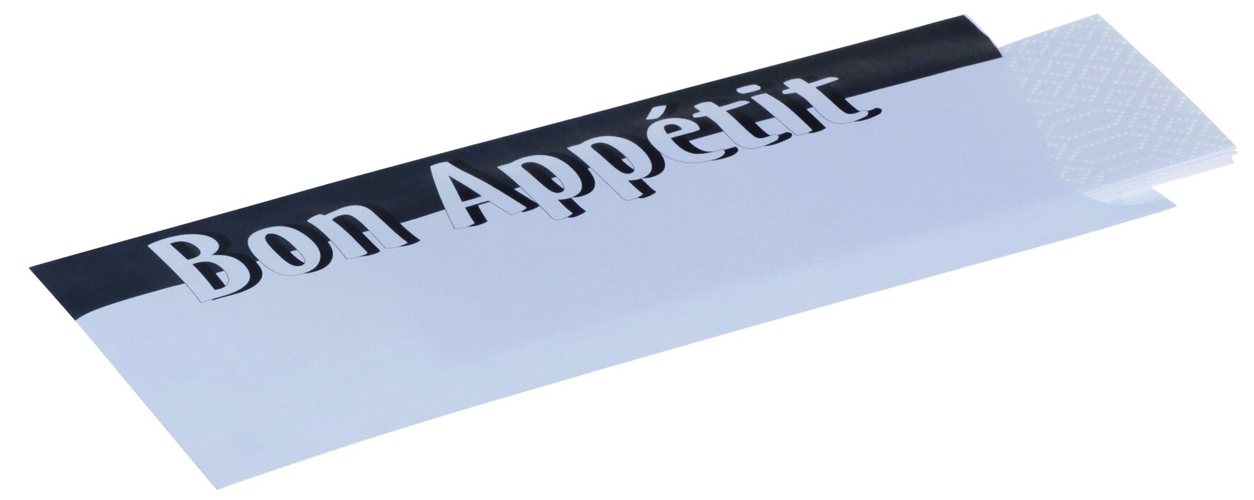 Bestecktasche suplesse Fit "Bon Appetit" Papier, 2-lagig, 8.5 x 19 cm