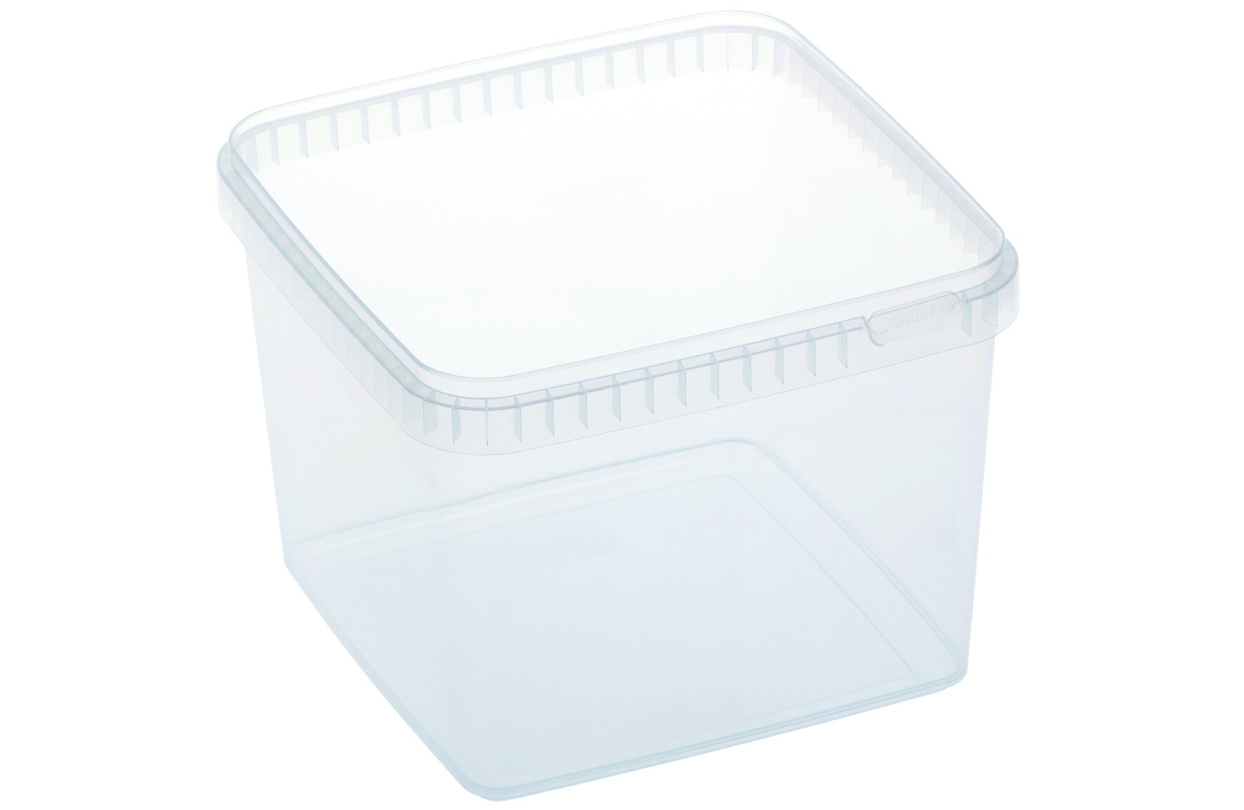 Schale PP, transparent, quadratisch, 4000 ml