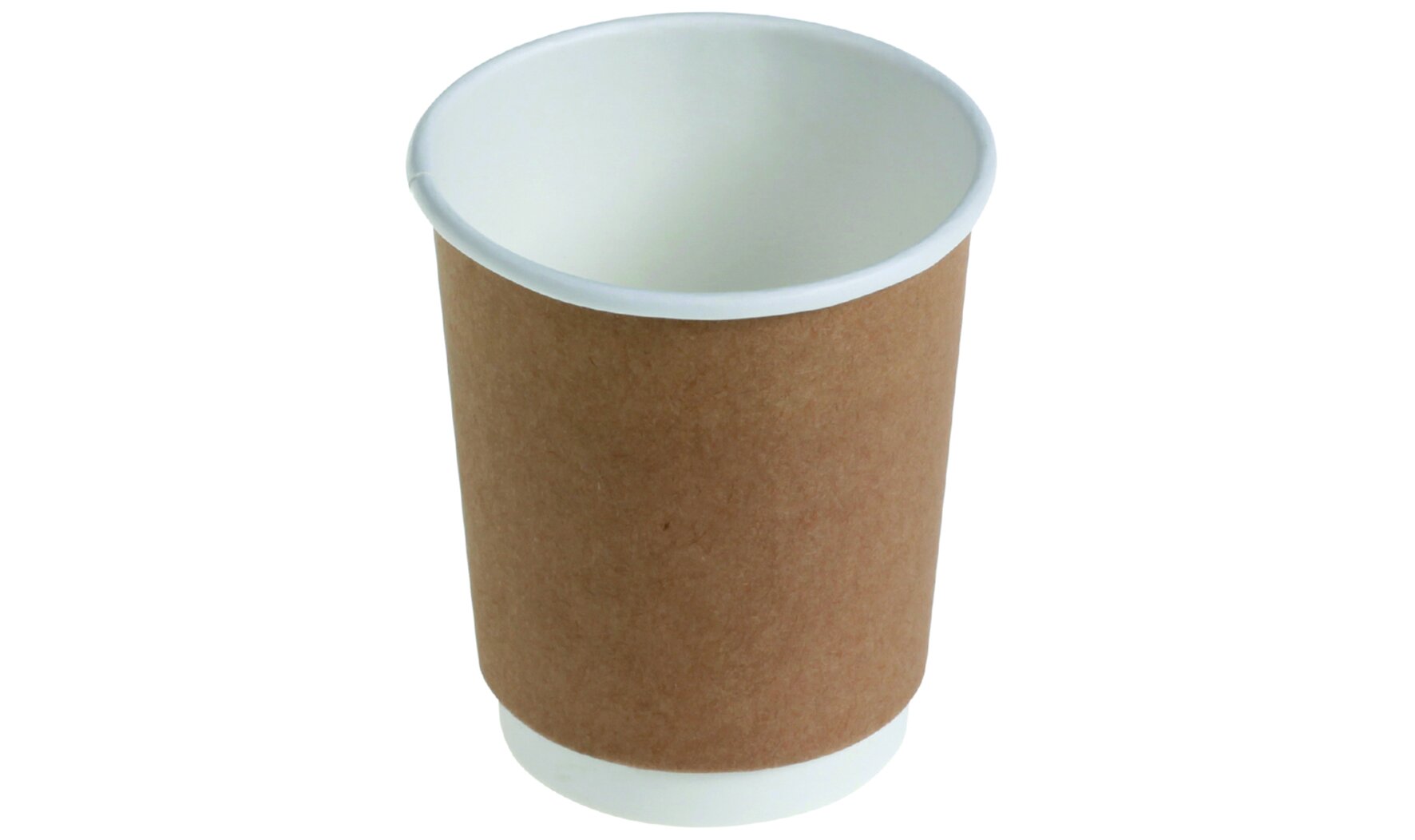 Becher doppelwandig naturesse Karton/PLA, braun/weiss, 300 ml