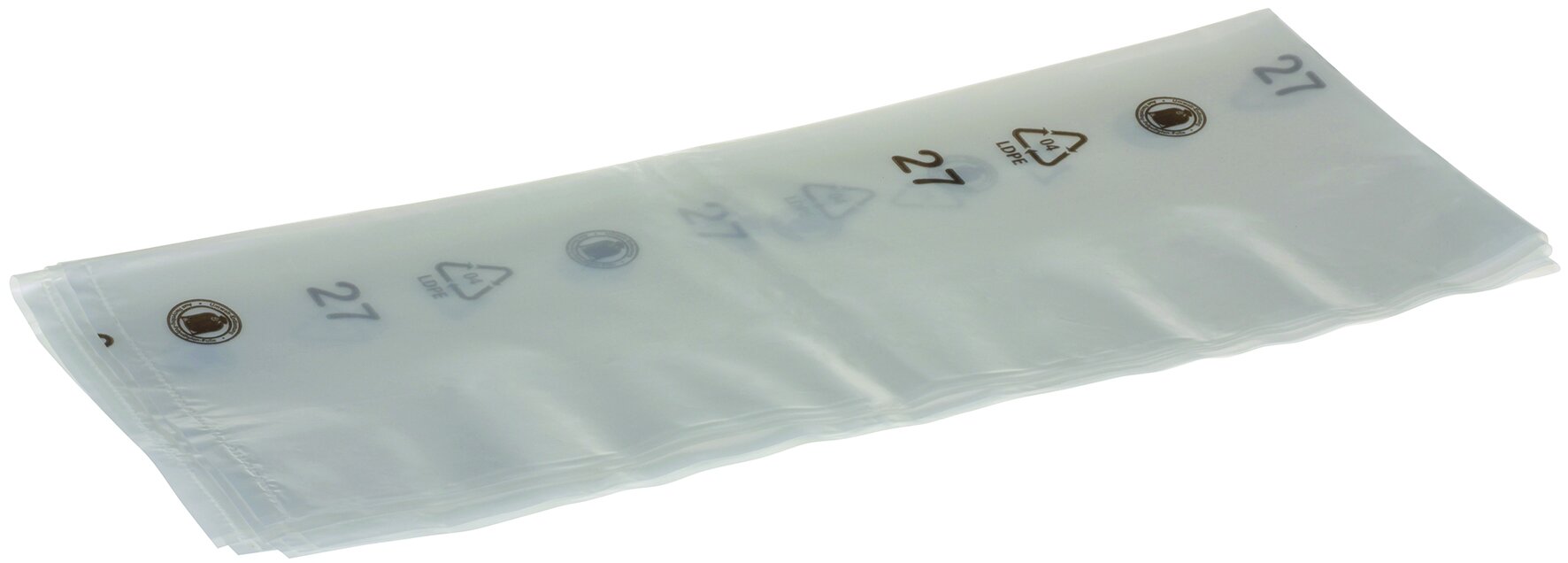 Abfallsäcke Recycling LDPE, transparent, 140 l, 60 my