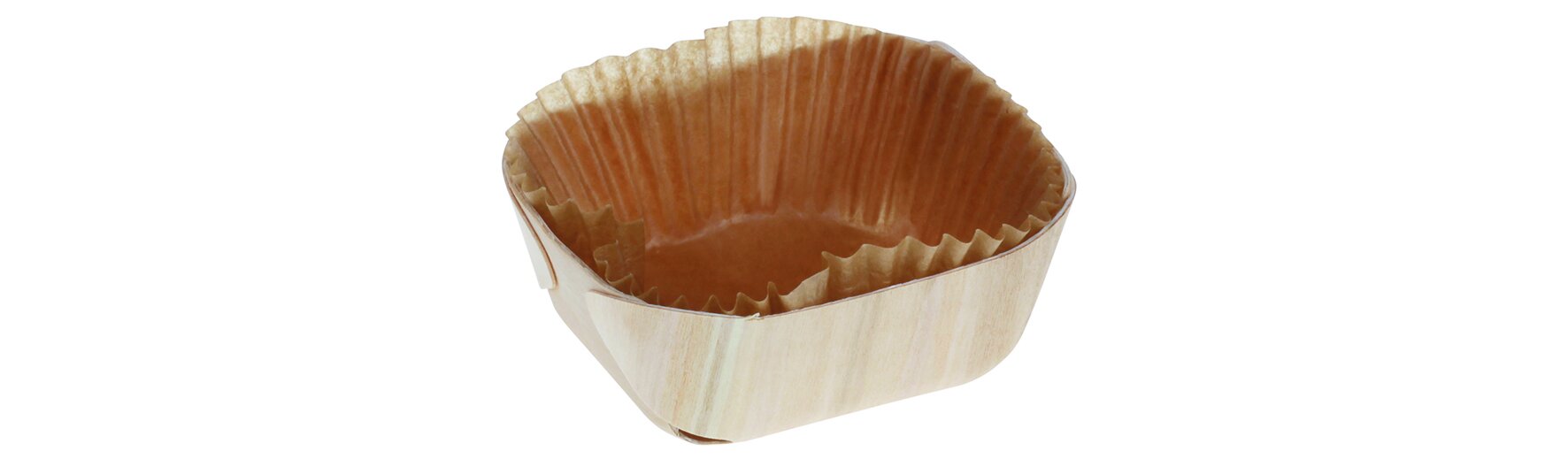 Backform mit Silikonpapier suplesse Holz, geklebt, 150 ml