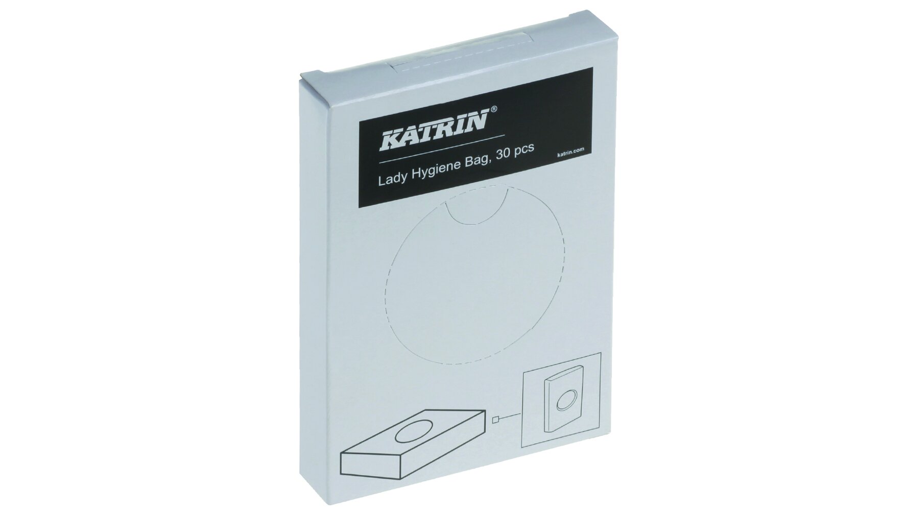 Hygienebeutel in Dispenserbox Katrin, weiss