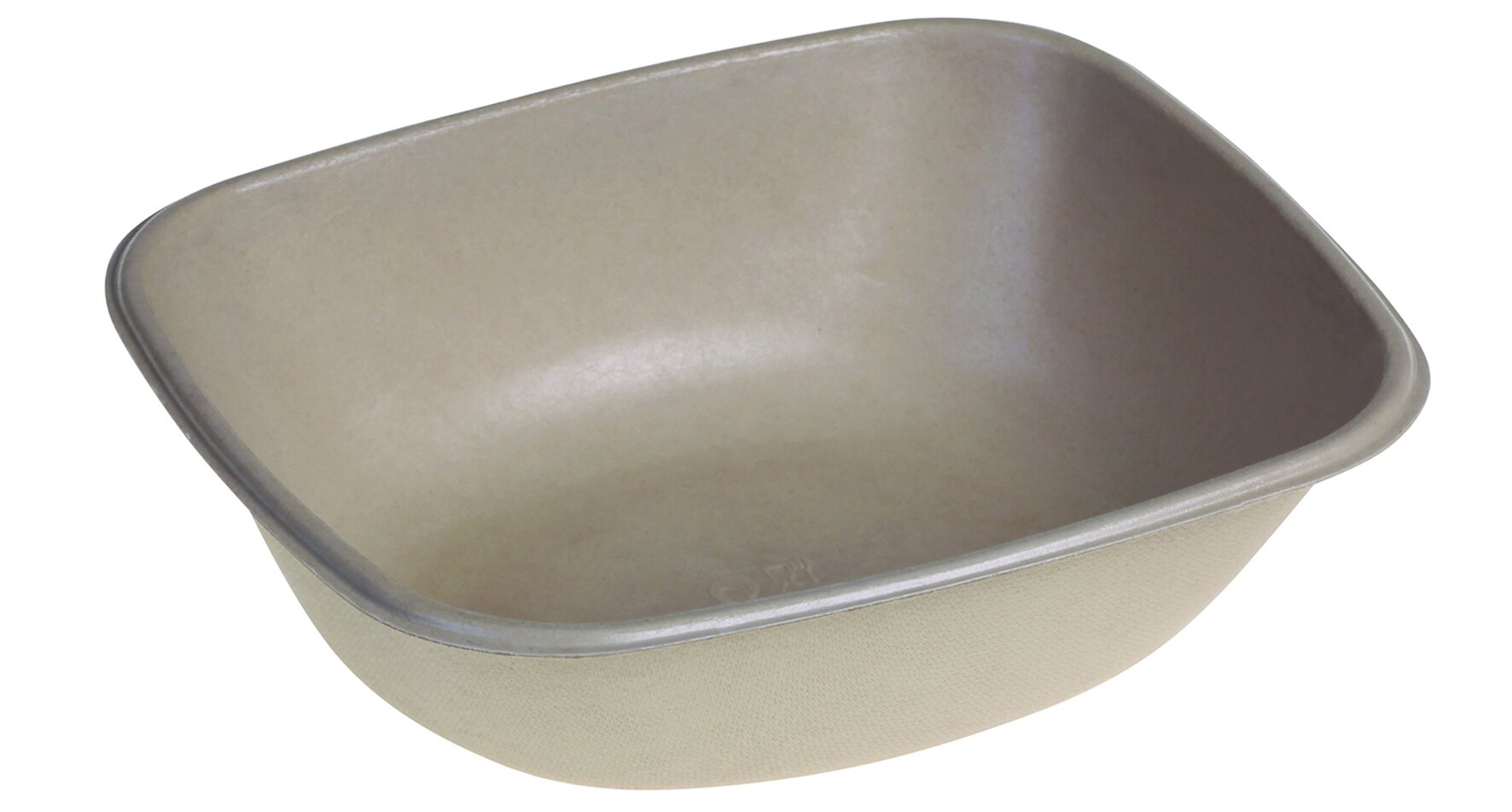 Schale naturesse Zuckerrohr/PBAT, rechteckig, 900 ml