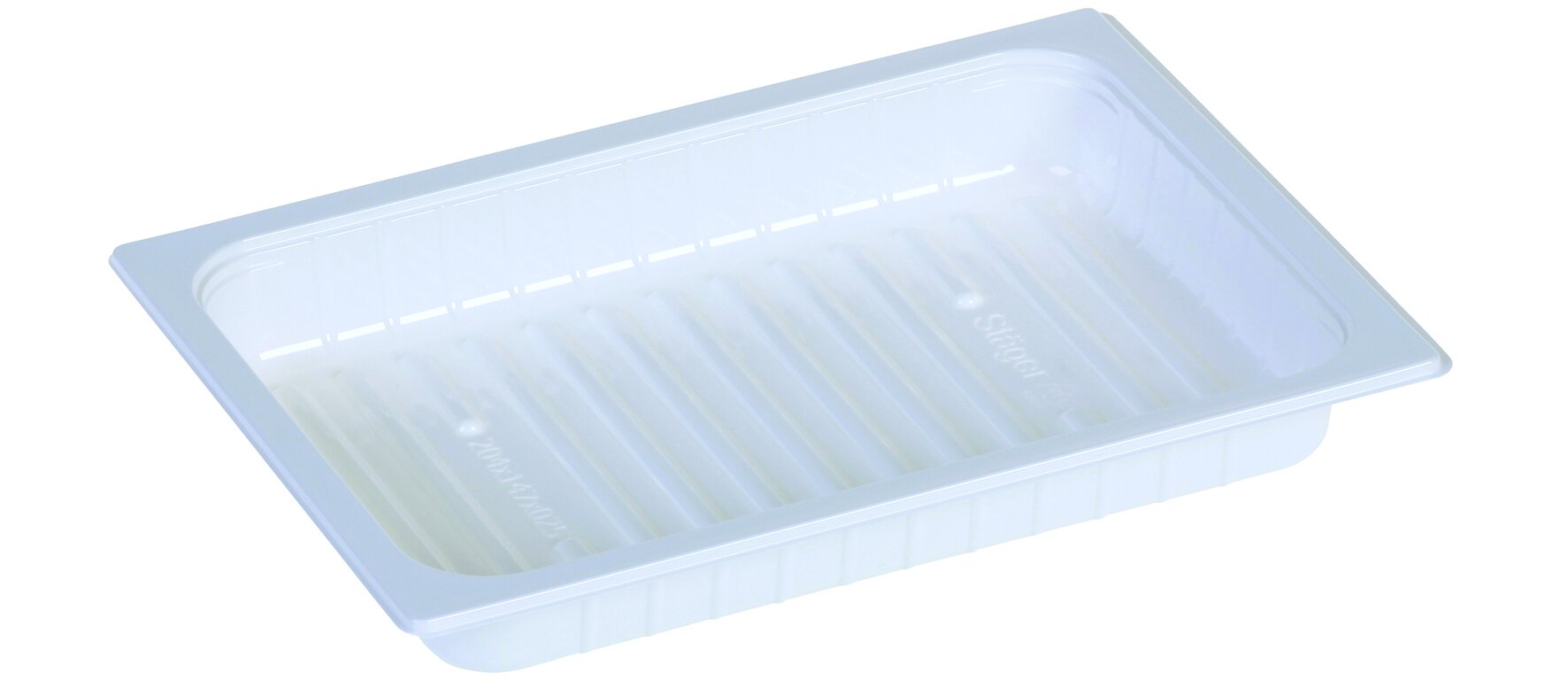 Stäger Schale rPET 550ml weiss 147x204x25mm
