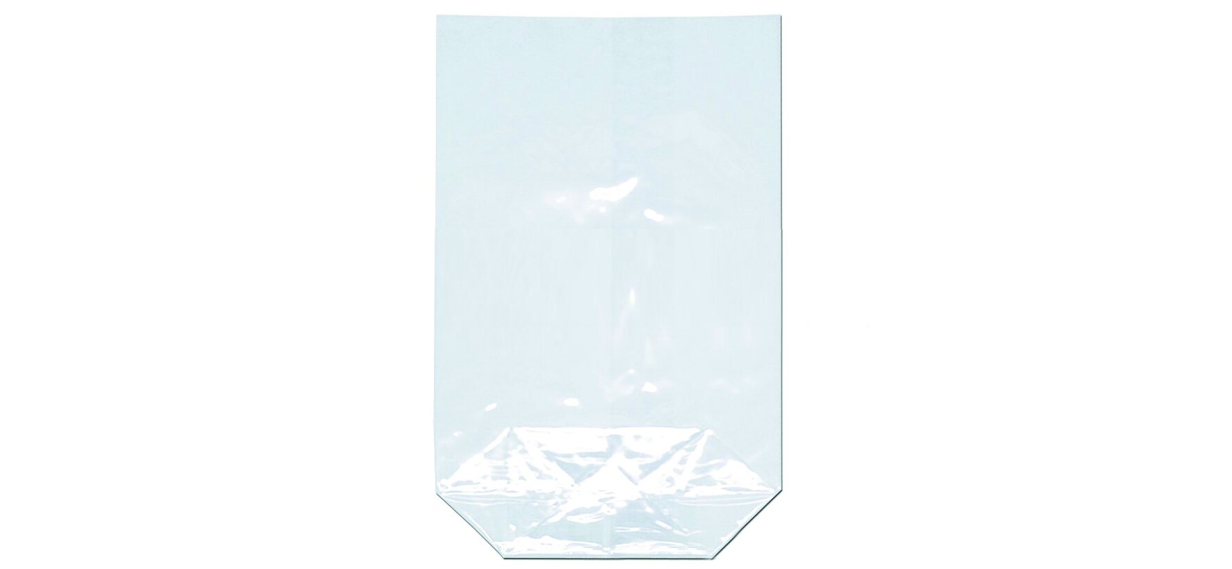 Kreuzbodenbeutel OPP, transparent, 19 x 11.5 cm