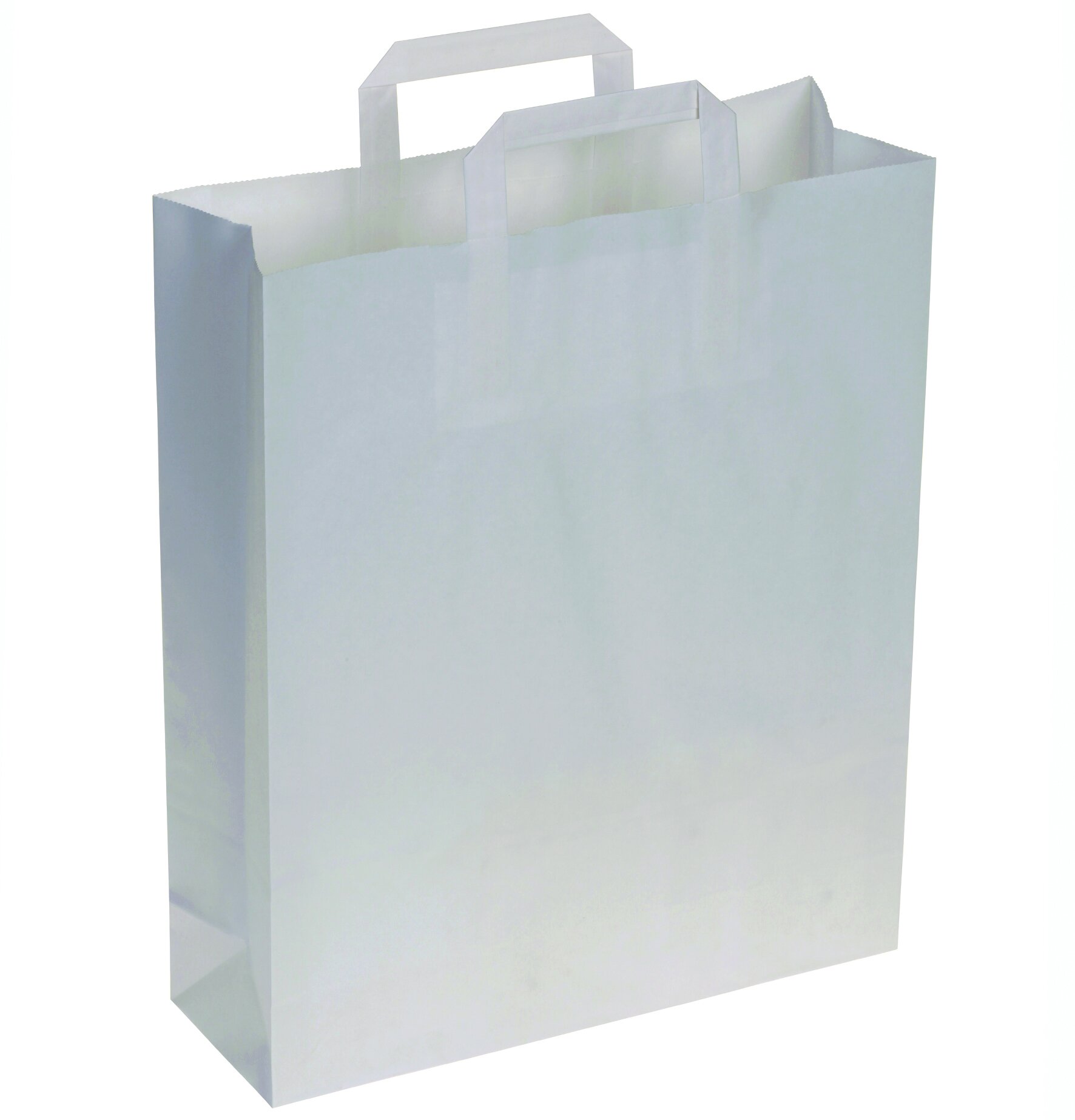 Tragetasche suplesse Papier, weiss, 90 g/m², 32 x 11 + 40 cm