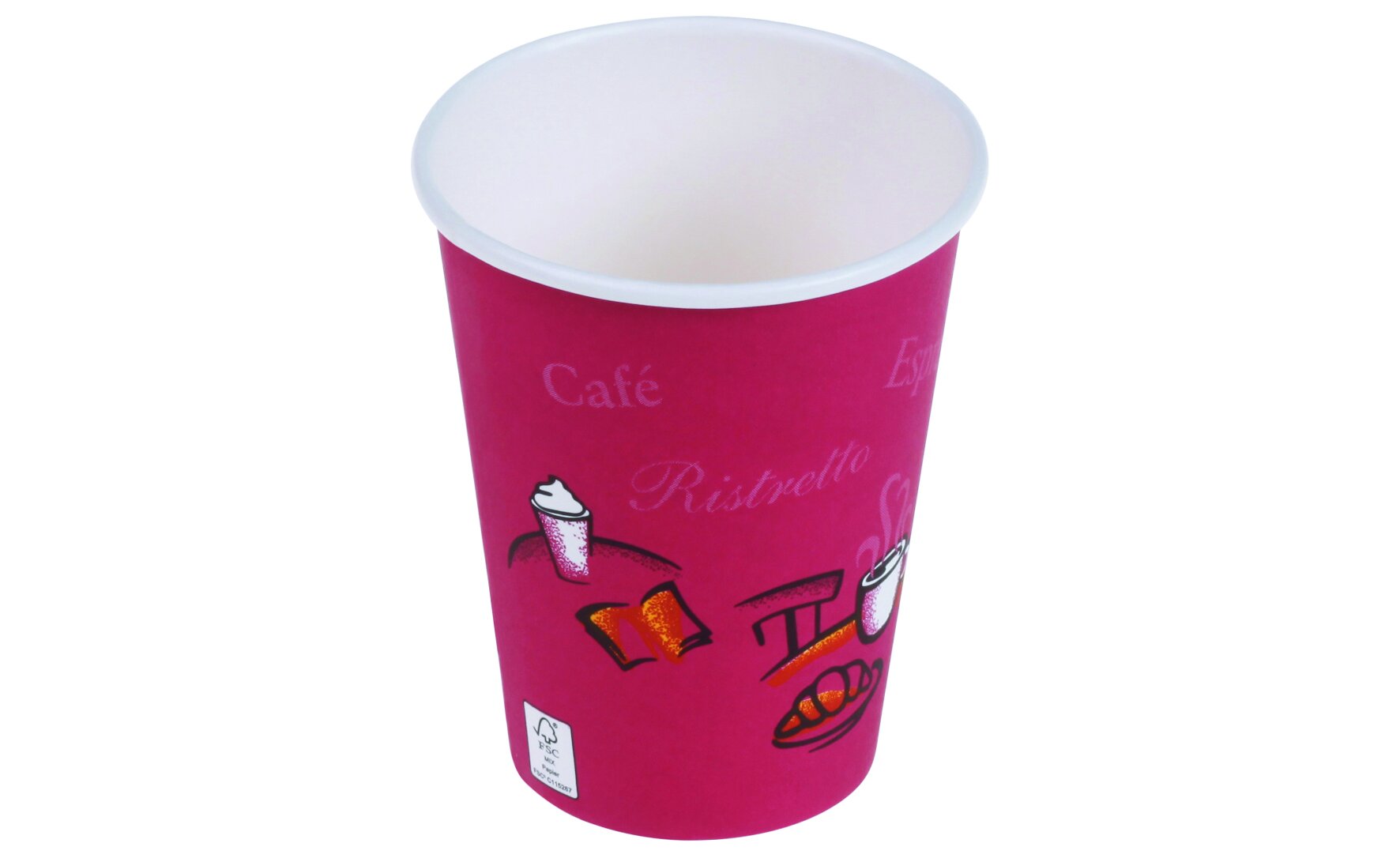 Becher suplesse Karton/PE, bordeaux, 400 ml