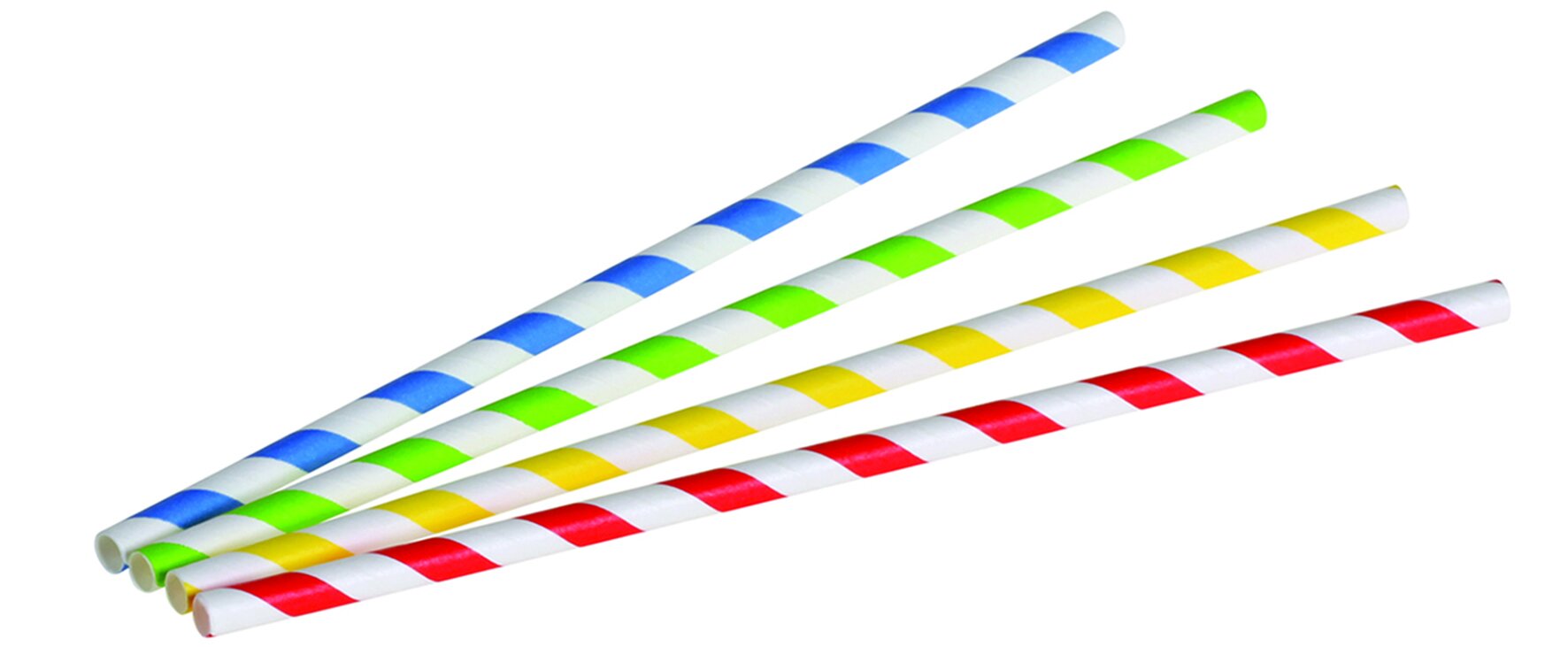 Trinkhalm naturesse Papier, farbig assortiert, Ø 6 x 200 mm