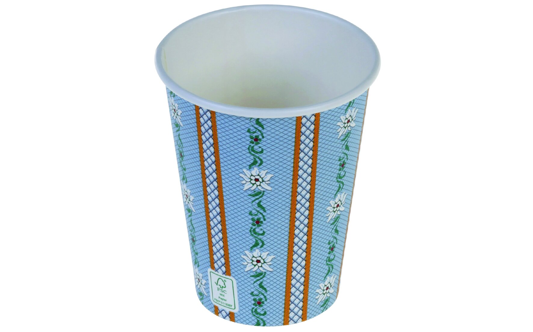 Becher naturesse Edelweiß Karton/PLA, bunt, 3 dl