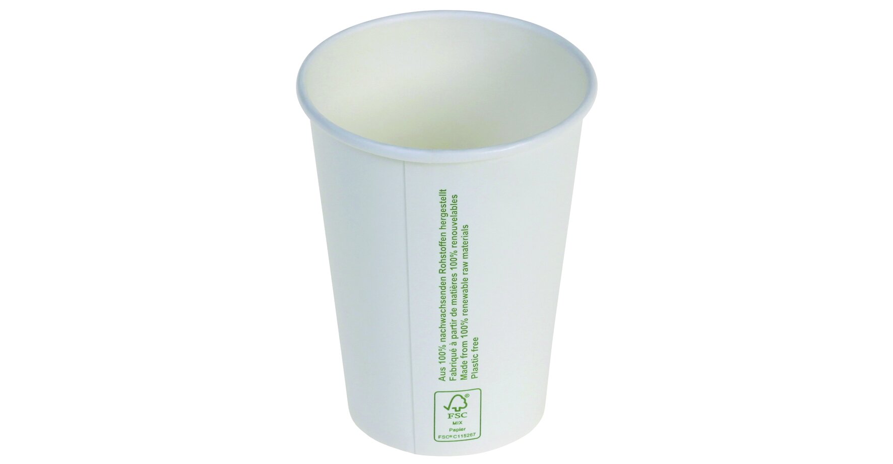 Automatenbecher naturesse Karton/PLA, weiss, 2 dl