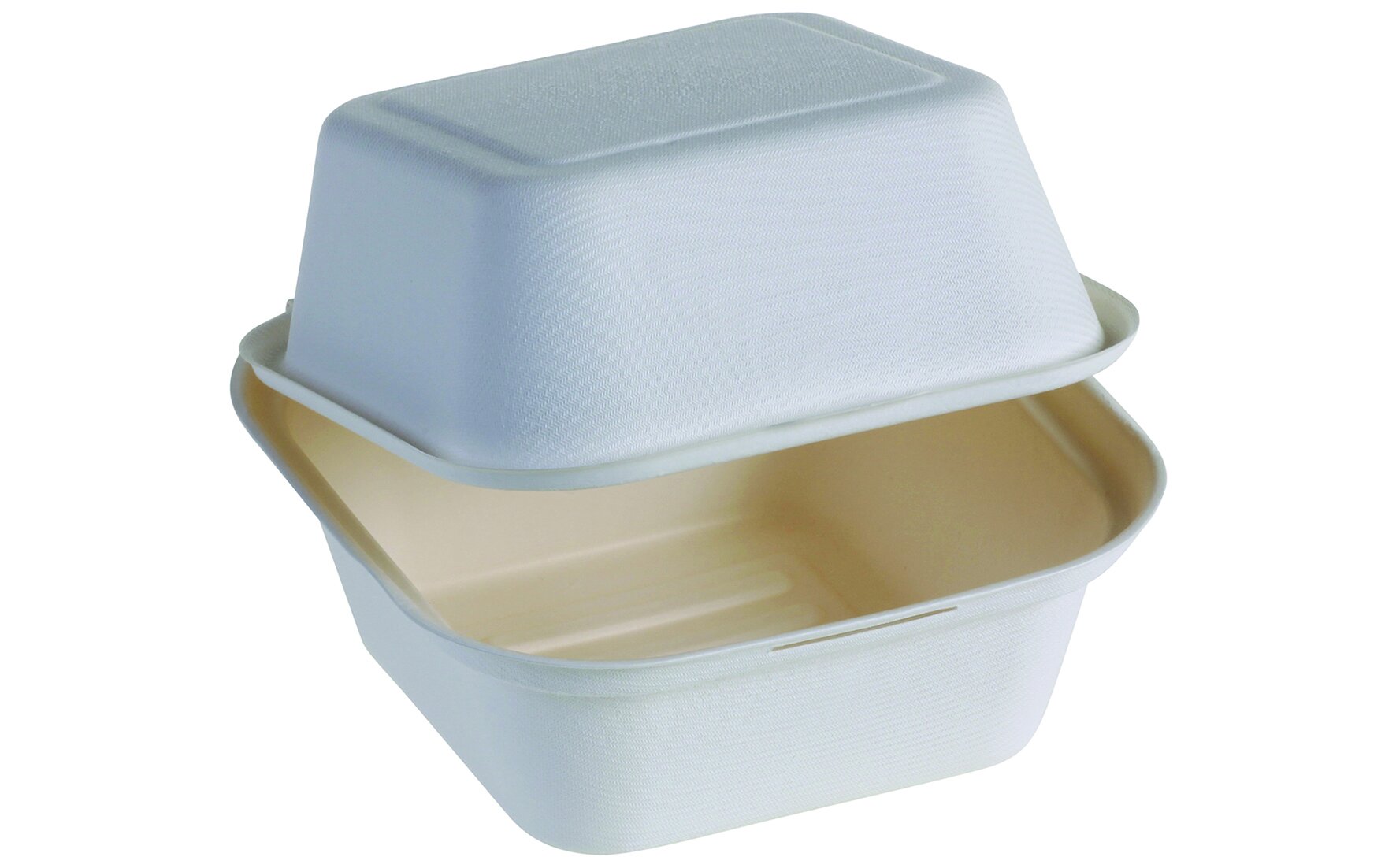 Burger-Box naturesse Zuckerrohr, weiss 17.6 x 17.6 x 12 cm