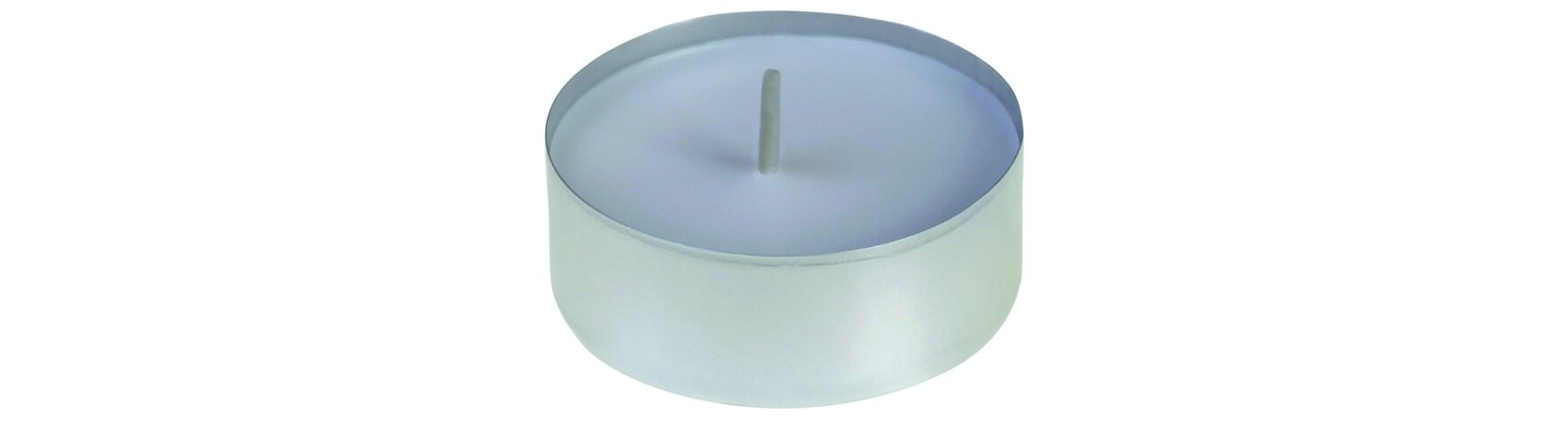 Teelicht-Kerze weiss Ø58x20mm, Brenndauer 8 Std.