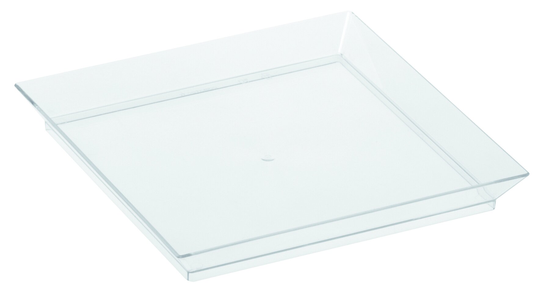 Teller designline Cubik PS, transparent, 13 x 13 cm