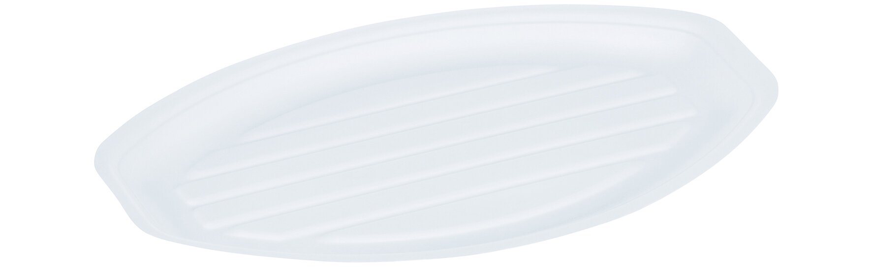 Dekorplatte naturesse Zuckerrohr, weiß, oval, 43 x 28 cm