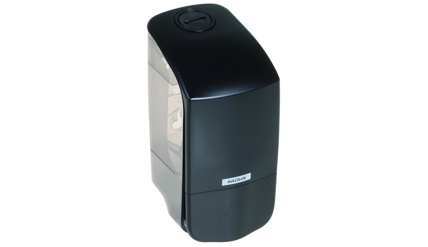 Spender für Seife, Desinfektionsmittel & Toilettensitzreiniger Katrin, schwarz, 500 ml