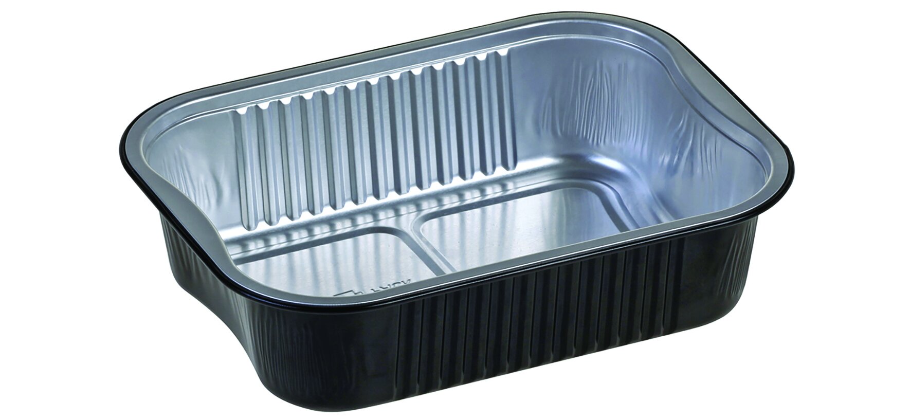 Schale Ready2Cook Aluminium, schwarz/silber, rechteckig, 750 ml