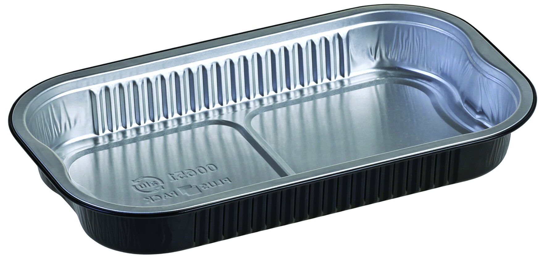 Schale Ready2Cook Aluminium, schwarz/silber, rechteckig, 700 ml