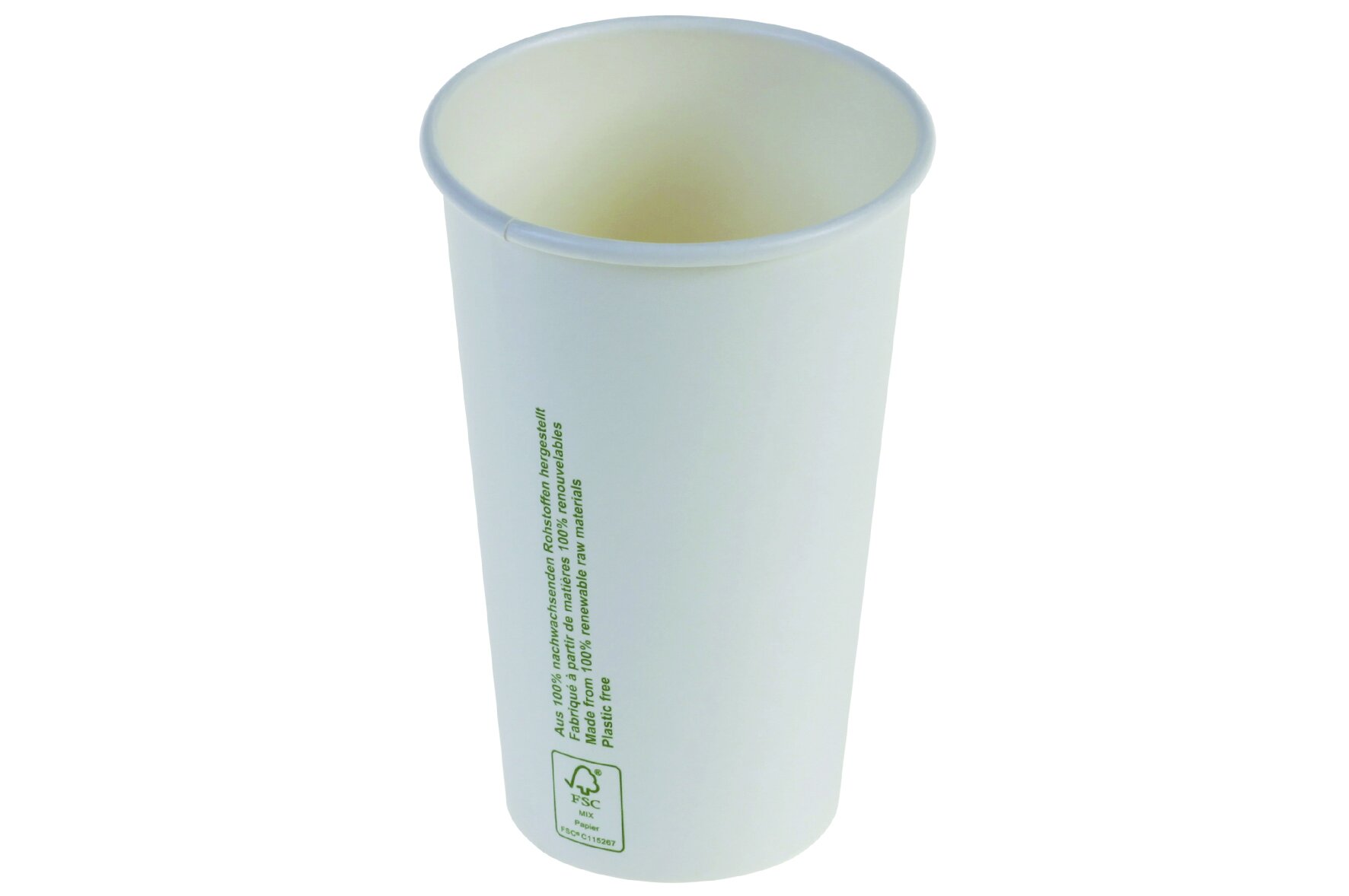 Becher naturesse Karton/PLA, weiss, 3 dl