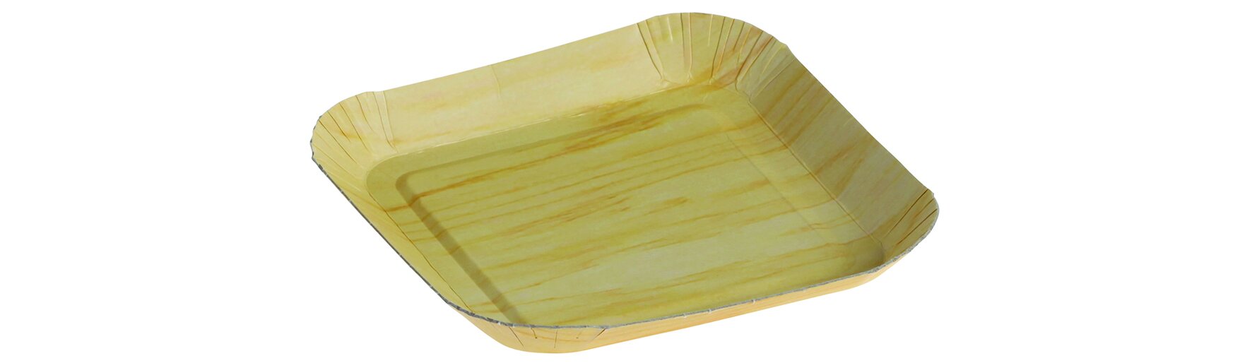 Schale Holzoptik suplesse Karton/PP, hellbraun, matt, 10.5 x 10.5 cm