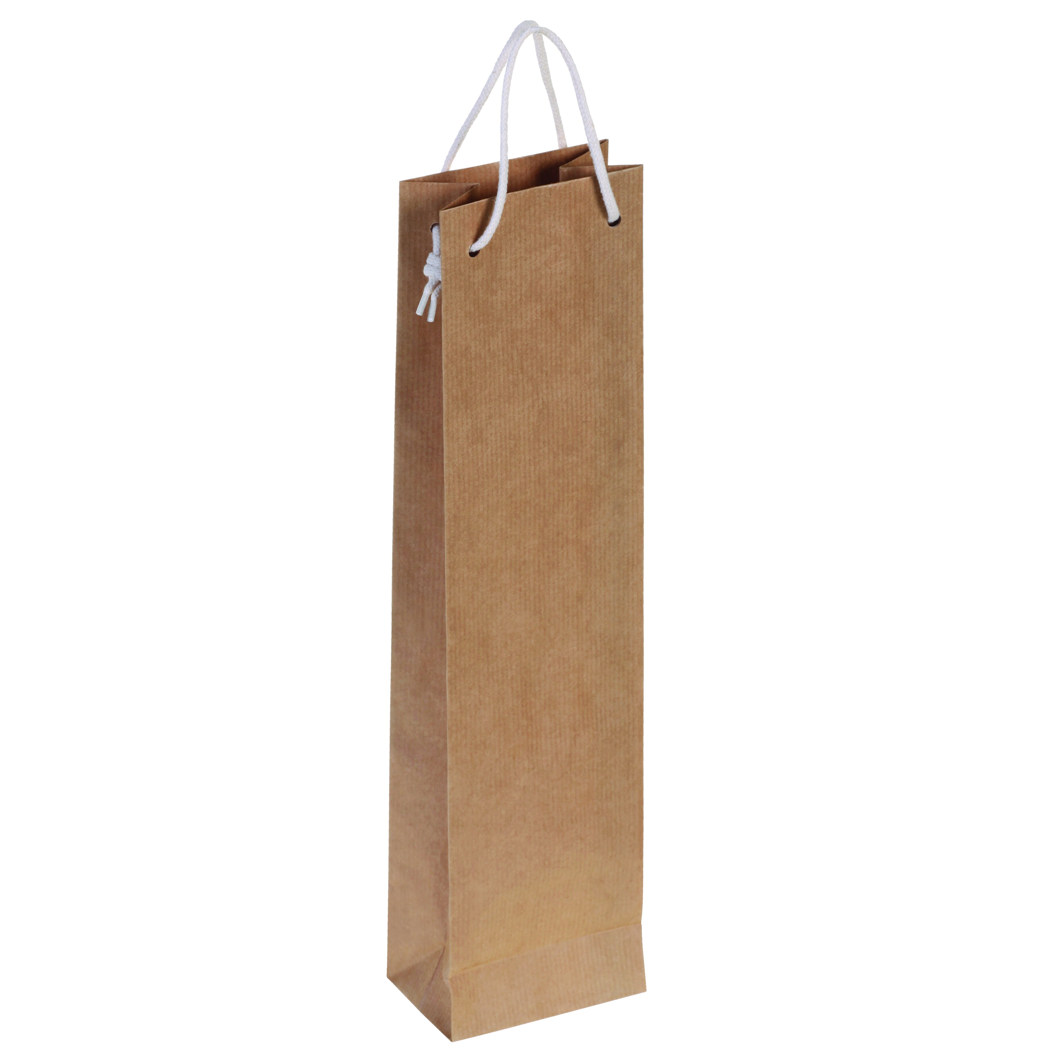 Flaschenbeutel suplesse Papier, braun, 38 x 9.3 cm