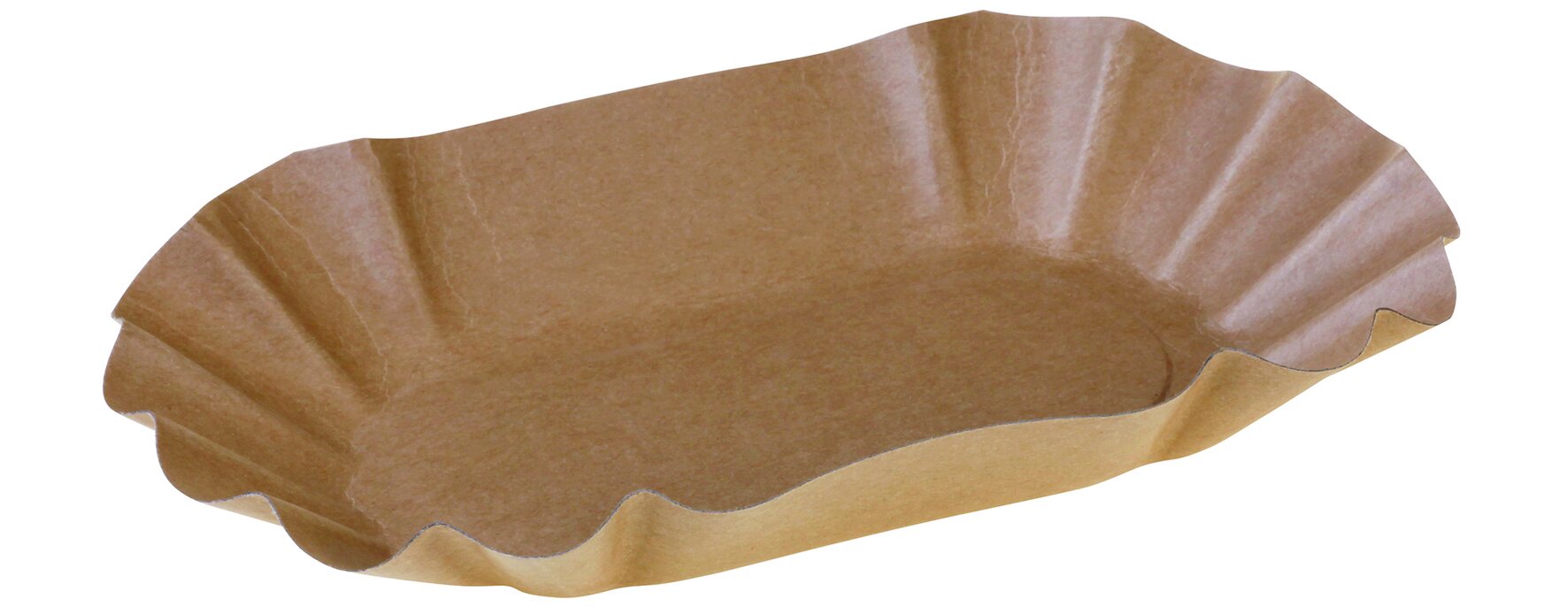 Teller naturesse Karton, braun, 9 x 16 x 3 cm