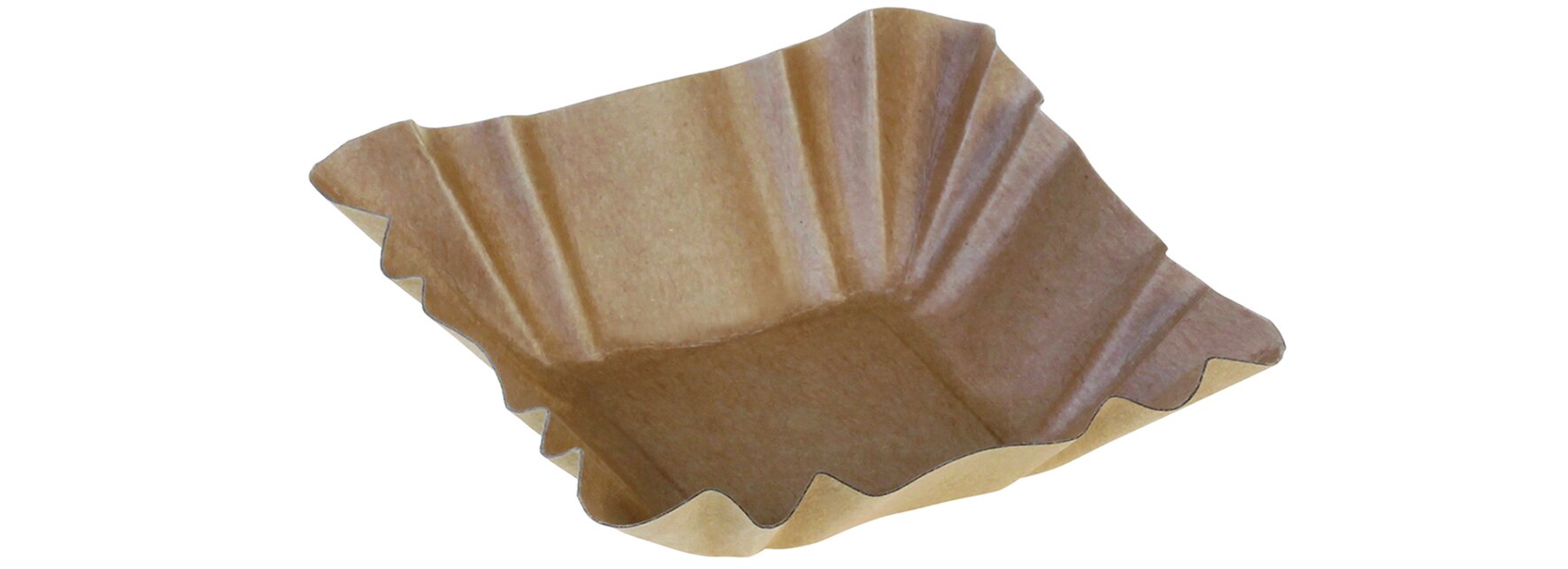 Häppchenschale naturesse Karton, braun, quadratisch, 9 x 9 x 3 cm