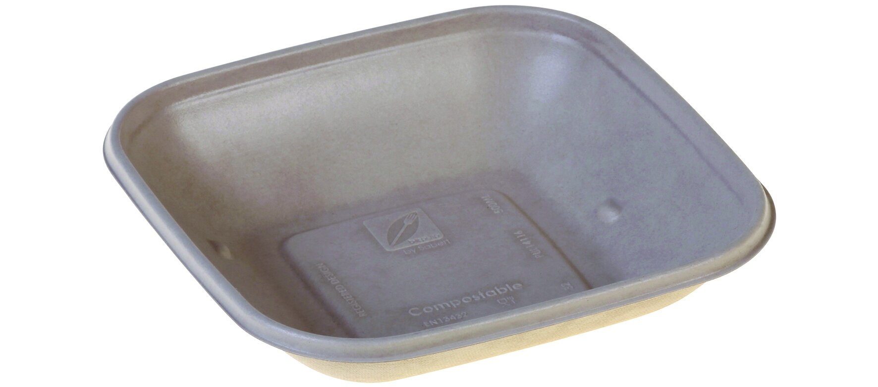 Bowl naturesse Zuckerrohr/PLA, quadratisch, 500 ml