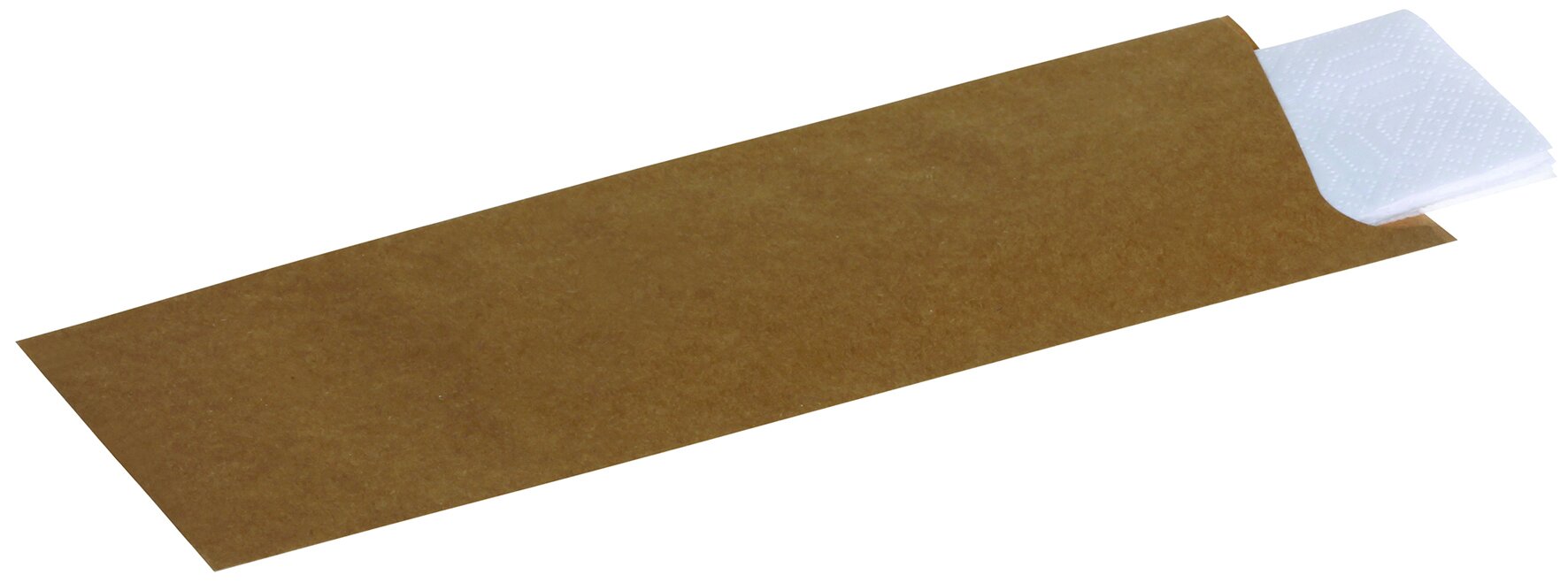 Bestecktasche suplesse Fit Papier, braun, 2-lagig, 8.5 x 24 cm